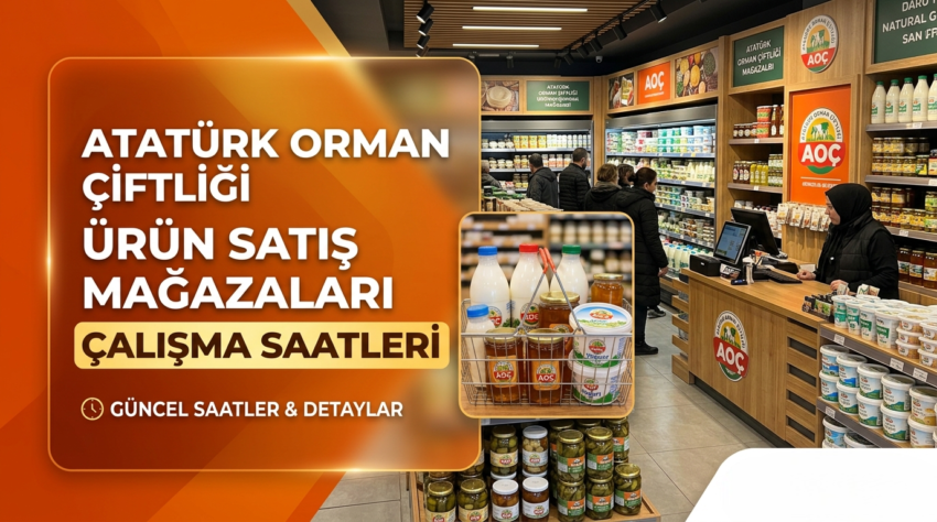 Atatürk Orman Çiftliği Ürün Satış Mağazaları Çalışma Saatleri