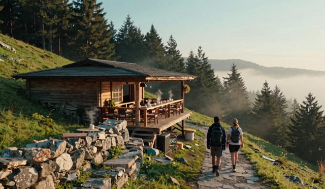 Trabzon’un Yeşil Yaylalarında Yürüyüşle Ulaşılabilen Kafeler