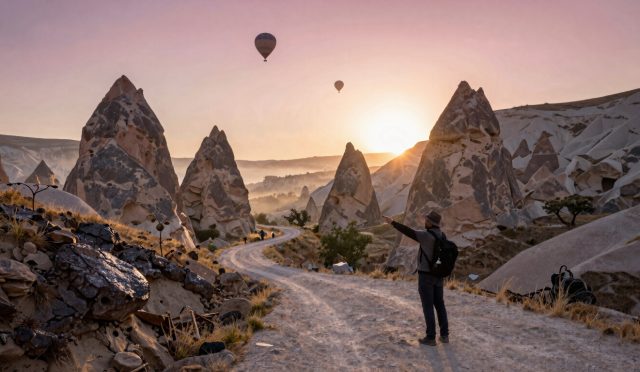 Kapadokya Vadilerinde Balon Manzaralı Sabah Rotaları