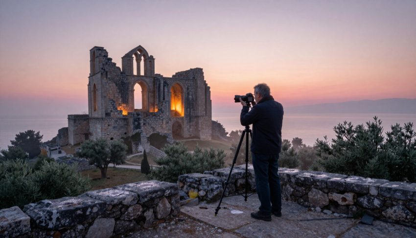 Bellapais Manastırı’nda Gün Doğumu Fotoğraf Noktaları