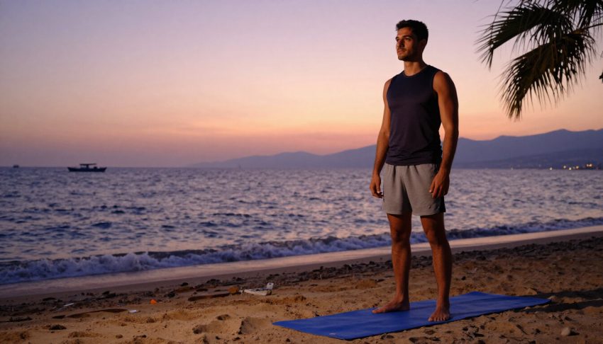 Gazimağusa Sahilinde Akşamüstü Açık Hava Yoga Deneyimi